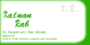 kalman rab business card
